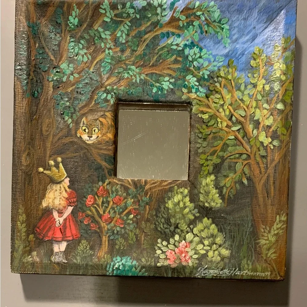 Set Hand painted Framed Mirrors - Picture 3 of 6